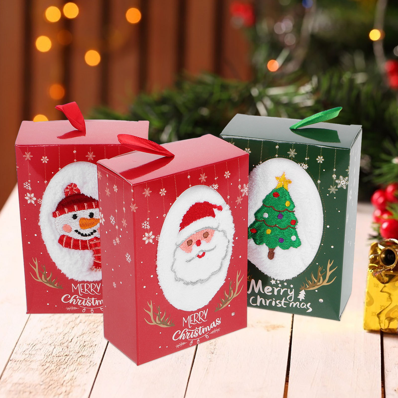 Home Textiles Towel Set - Набор из 3 рождественских полотенец для