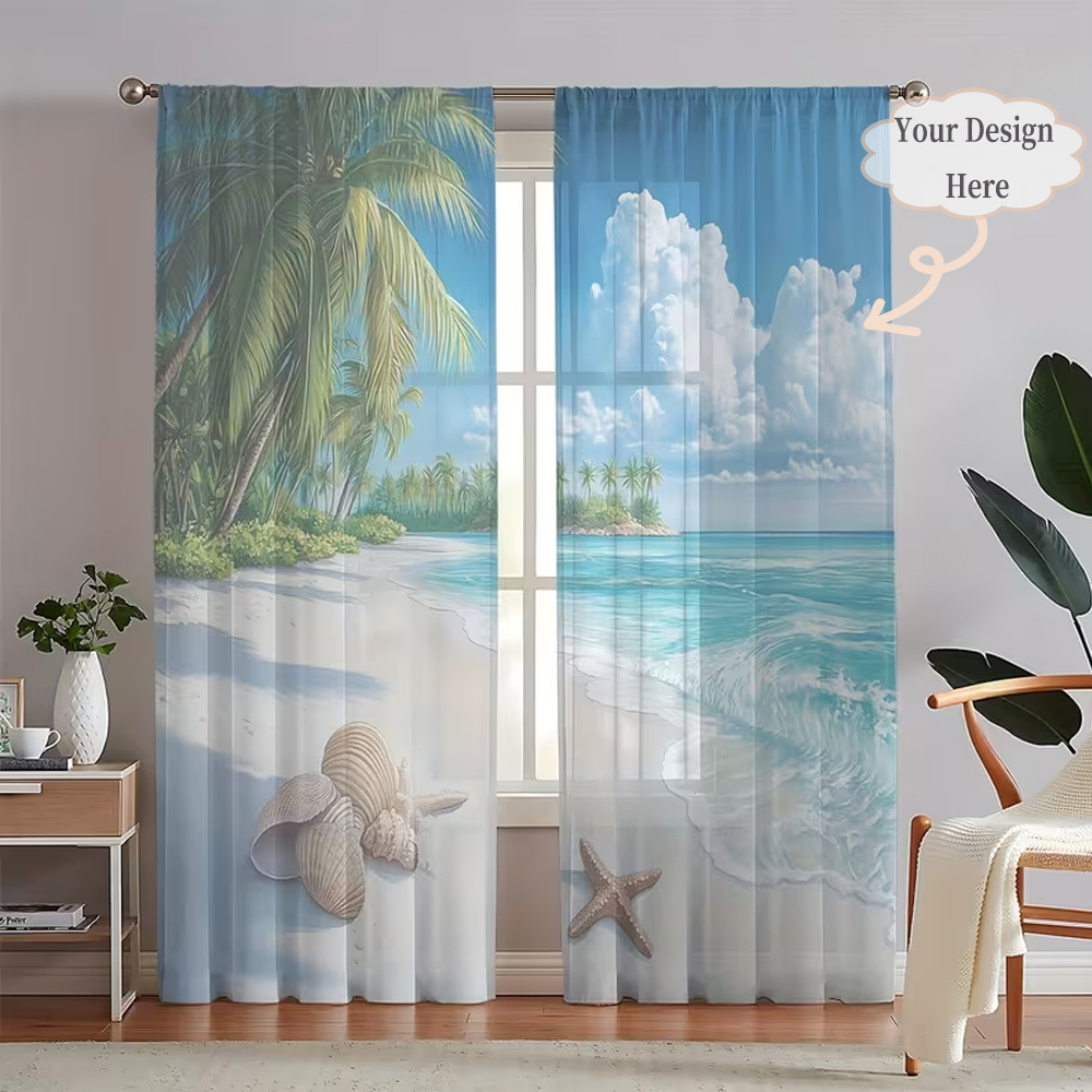 Home Textile - Индивидуальные 2D плоские полупрозрачные шторы (2