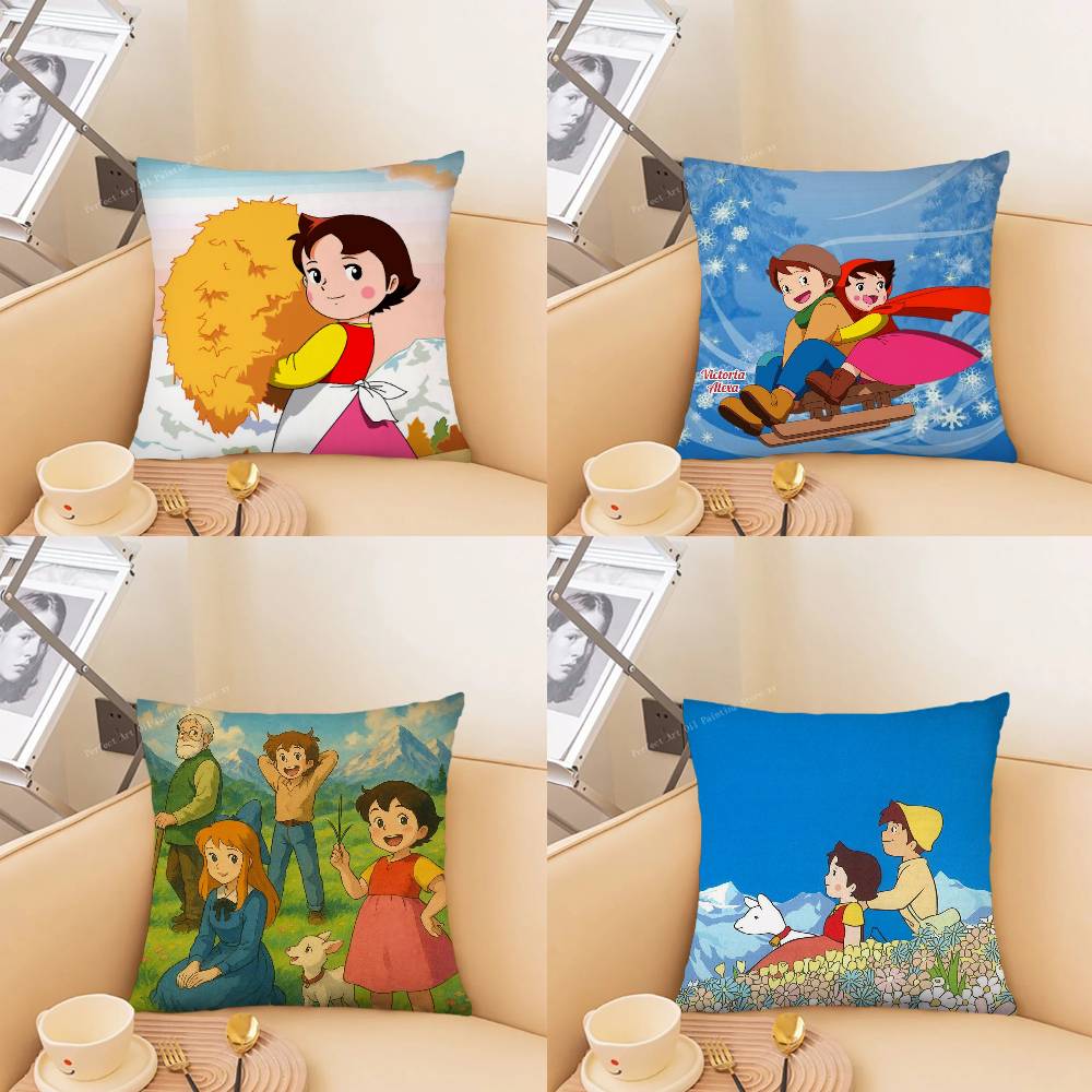 Japanese Home Textiles - Наволочка с изображением японского аниме-фильма «Хайди».