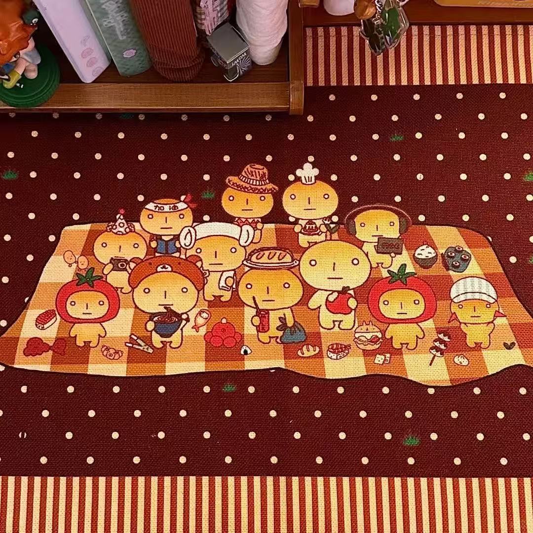 Japanese Home Textiles - Японский древний настольный коврик в стиле