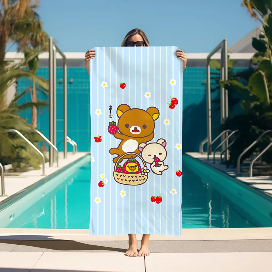 Home Textiles Towel Set - Большое банное полотенце Rilakkuma, пляжные полотенца,